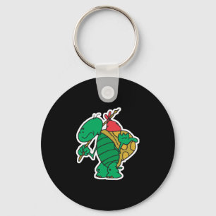 Chaveiro tartaruga-cargueira engraçada