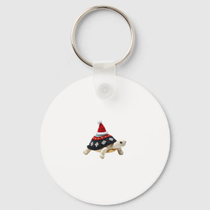 Chaveiro Tartaruga com Chapéu de Papai Noel - Camiseta Feia