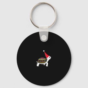 Chaveiro Tartaruga com Chapéu de Papai Noel - Camiseta Feia