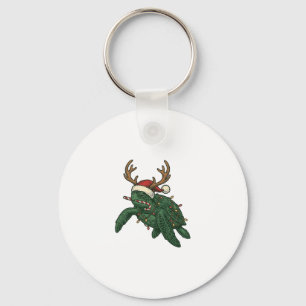 Chaveiro Tartaruga Marinha De Natal Rena Gravura Vintage De