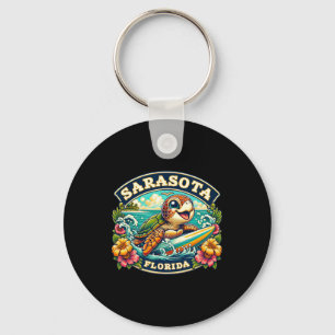 Chaveiro Tartaruga Marinha Fofo Surfando Sarasota Flórida
