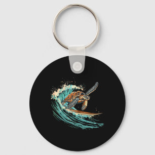 Chaveiro Tartaruga Marinha Surfando Oceano Tartaruga Marinh