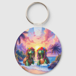 Chaveiro Tartarugas Reggae – Vibrações da Ilha para Sempre.