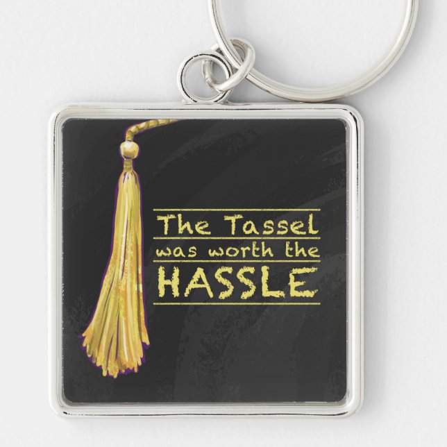 Chaveiro Tassel Hassle Dourado (Frente)