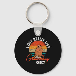 Chaveiro Tatu I Just Really Like Groundhog Ok _3