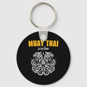 Chaveiro Tatuagem de Arte Muay Thai Sak Yant Tigre Gêmeo Ki