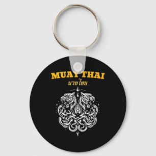 Chaveiro Tatuagem de arte Muay Thai Sak Yant Tigre Gêmeo Ki