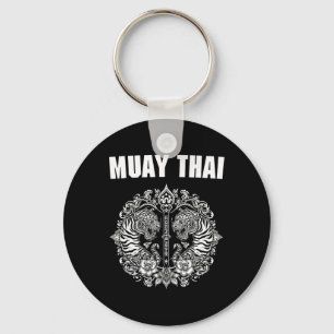 Chaveiro Tatuagem de Arte Muay Thai Sak Yant Tigre Gêmeo Ki