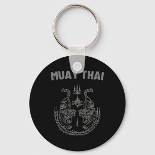 Chaveiro Tatuagem de Luta de Muay Thai Mma Tigre Gêmeo Kick