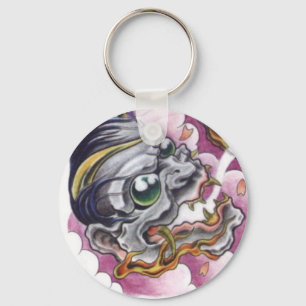 Chaveiro tatuagem do demônio do crânio oriental