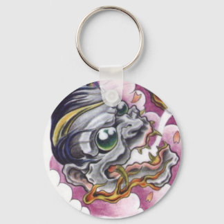 Chaveiro tatuagem do demônio do crânio oriental