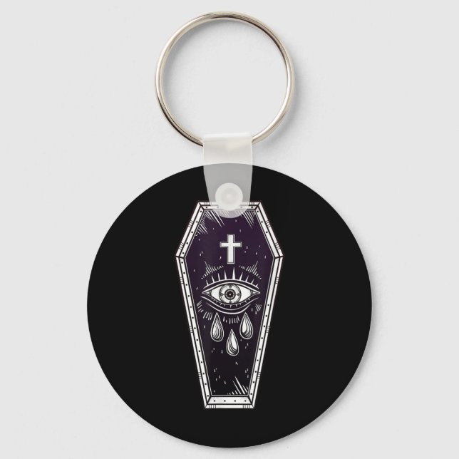 Chaveiro Tatuagem Flash Coffin - Pop Art Spookie Tee - Fiqu (Frente)