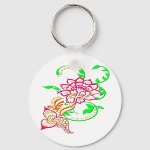 Chaveiro Tatuagem Flor