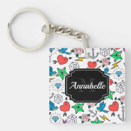 Chaveiro Tatuagem na Escola Antiga