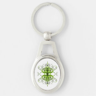 Chaveiro Tatuagem Tribal Celta Inspirada em Floresta Verde