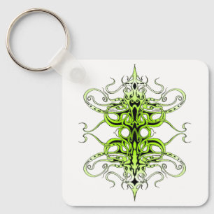 Chaveiro Tatuagem Tribal Celta Inspirada em Floresta Verde