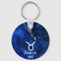 Taurus Zodiac Constelação Azul Galáxia Monograma