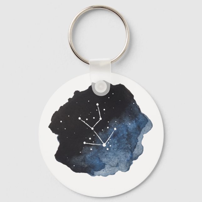 Chaveiro Taurus Zodiac Sign Constellation Star Galaxy (Frente)