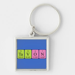Chaveiro Tavon periódica mesa name keyring