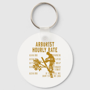 Chaveiro Taxa por Hora de Arborista Engraçado Cortador de Á