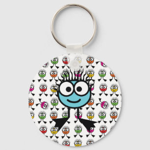 Chaveiro TÁXI - Keyring azul do caráter da natação