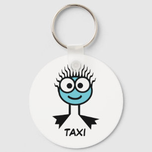 Chaveiro TÁXI - Keyring azul do caráter da natação