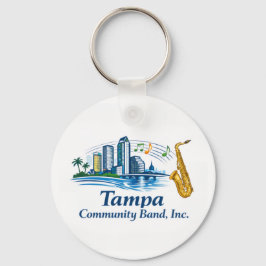 Chaveiro TCB Saxophone Logo Keychain