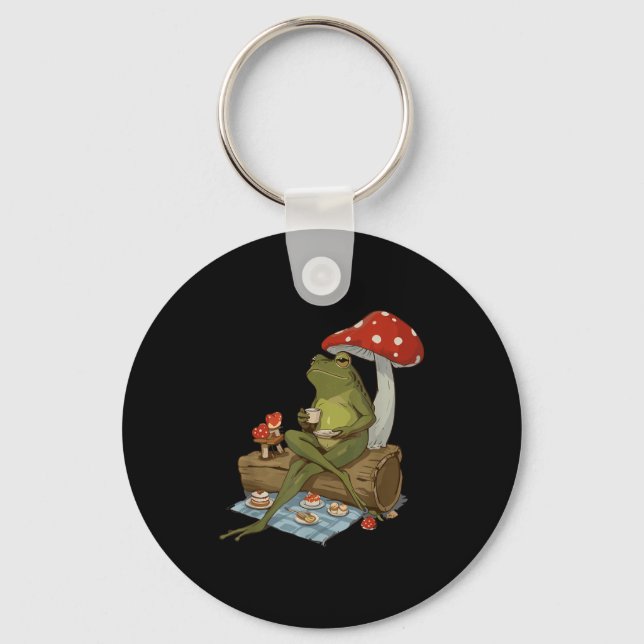 Chaveiro Tea Frog Mushroom Cnic Cute Nature Aesthetic Cotta (Frente)