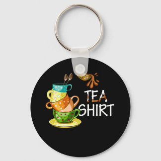 Chaveiro TEA SHIRT PUN Teacups Em Um Monte Alto De Cups