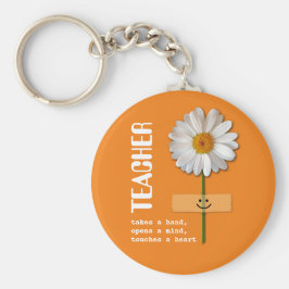 Chaveiro Teacher Appreciation Smiling Daisy Gift