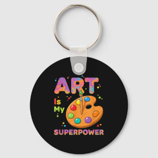 Chaveiro Teacher - Art Is My Superwer Art Teacher Drawing P