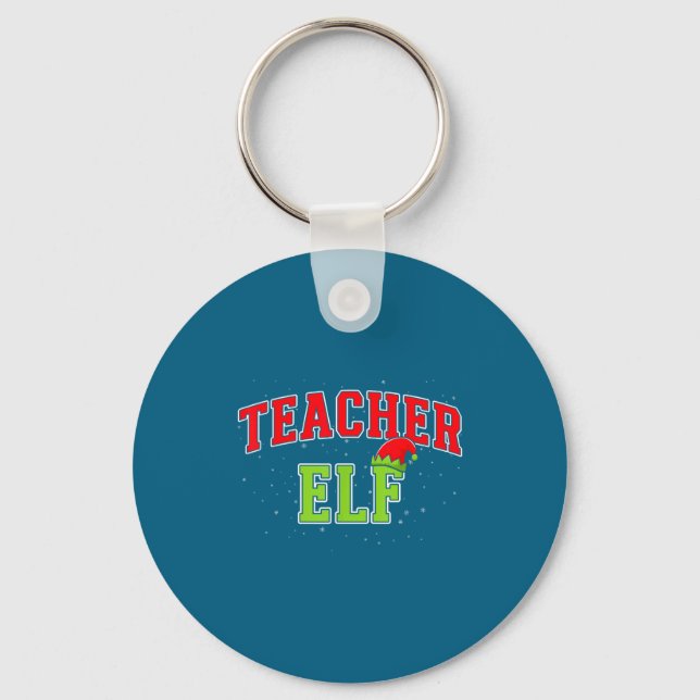 Chaveiro Teacher Elf Christmas Family Matching Group Xmas T (Frente)