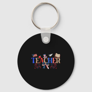 Chaveiro Teacher Patriotic 1776 Independence Day Design