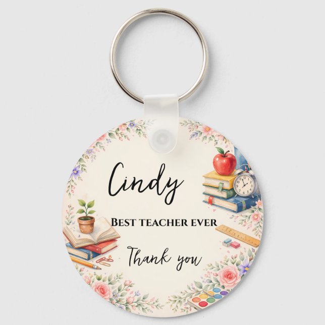 Chaveiro Teacher Thank You Gift | End of School Year (Frente)