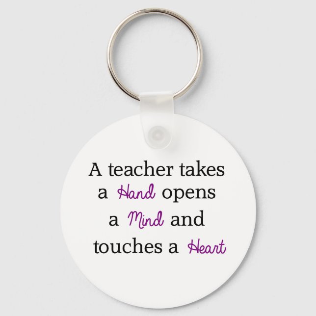 Chaveiro Teacher Unique Quote Gift (Frente)
