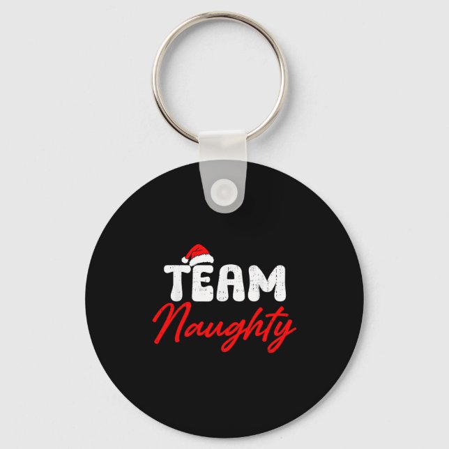 Chaveiro Team Naughty Funny Christmas Couple Matching Team  (Frente)