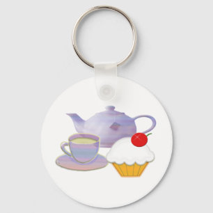 Chaveiro Teatime e presentes da arte do cupcake da cereja
