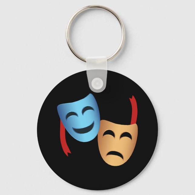 Chaveiro Teatro Mask Emoji Theater Lover's (Frente)