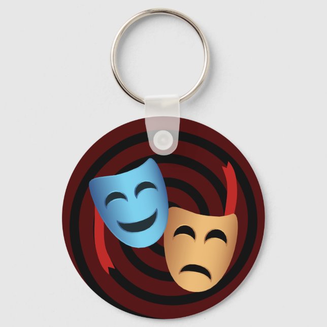 Chaveiro Teatro Mask Emoji Theater Lover's (Frente)