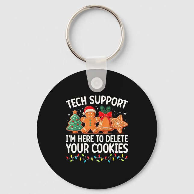 Chaveiro Tech Suprt Christmas Cookies Women Men Funny Chris (Frente)