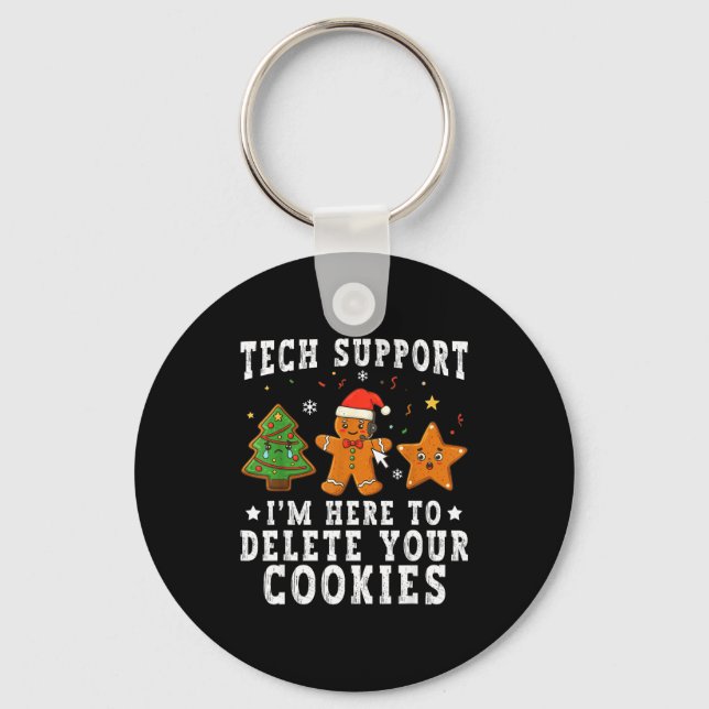 Chaveiro Tech Suprt Christmas I'm Here To Delete Your Cooki (Frente)