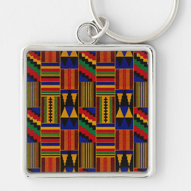 Chaveiro Tecido Kente Estilo Africano (Frente)