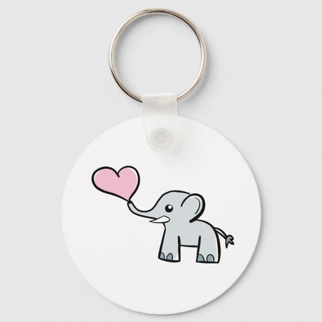 Chaveiro Tecla de amor elefante (Frente)