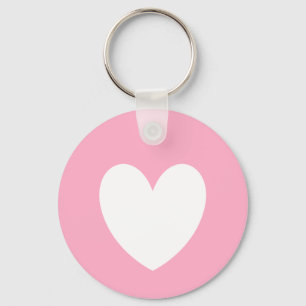 Chaveiro Tecla de Coração Branco