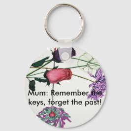 Chaveiro Tecla de flores para mãe