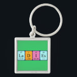Chaveiro Tecla de mesa periódica das damas<br><div class="desc">As senhoras soletradas como La D I Es (Lanthanum Deuterium Iodine Einsteinium) em um teclado para o cientista em você.</div>