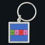 Chaveiro Tecla de mesa periódica do Gents<br><div class="desc">Gents soletrados como Ge N T S (Germanium Nitrogen Tritium Sulfur) em um teclado para o cientista em você.</div>