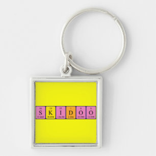Chaveiro Tecla de mesa periódica do Skidoo