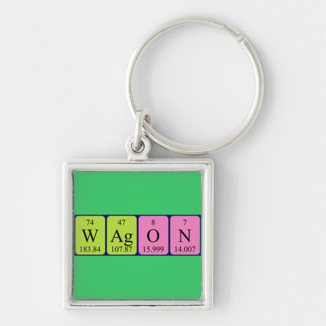 Chaveiro Tecla de mesa periódica do vagão (Frente)