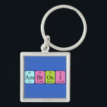 Chaveiro Tecla de nome de mesa periódica Ambrosi<br><div class="desc">Ambrosi escreveu como Am Br Os I (Americium Bromine Osmium Iodine) num teclado para o cientista em você. Não consegues encontrar o que queres?</div>